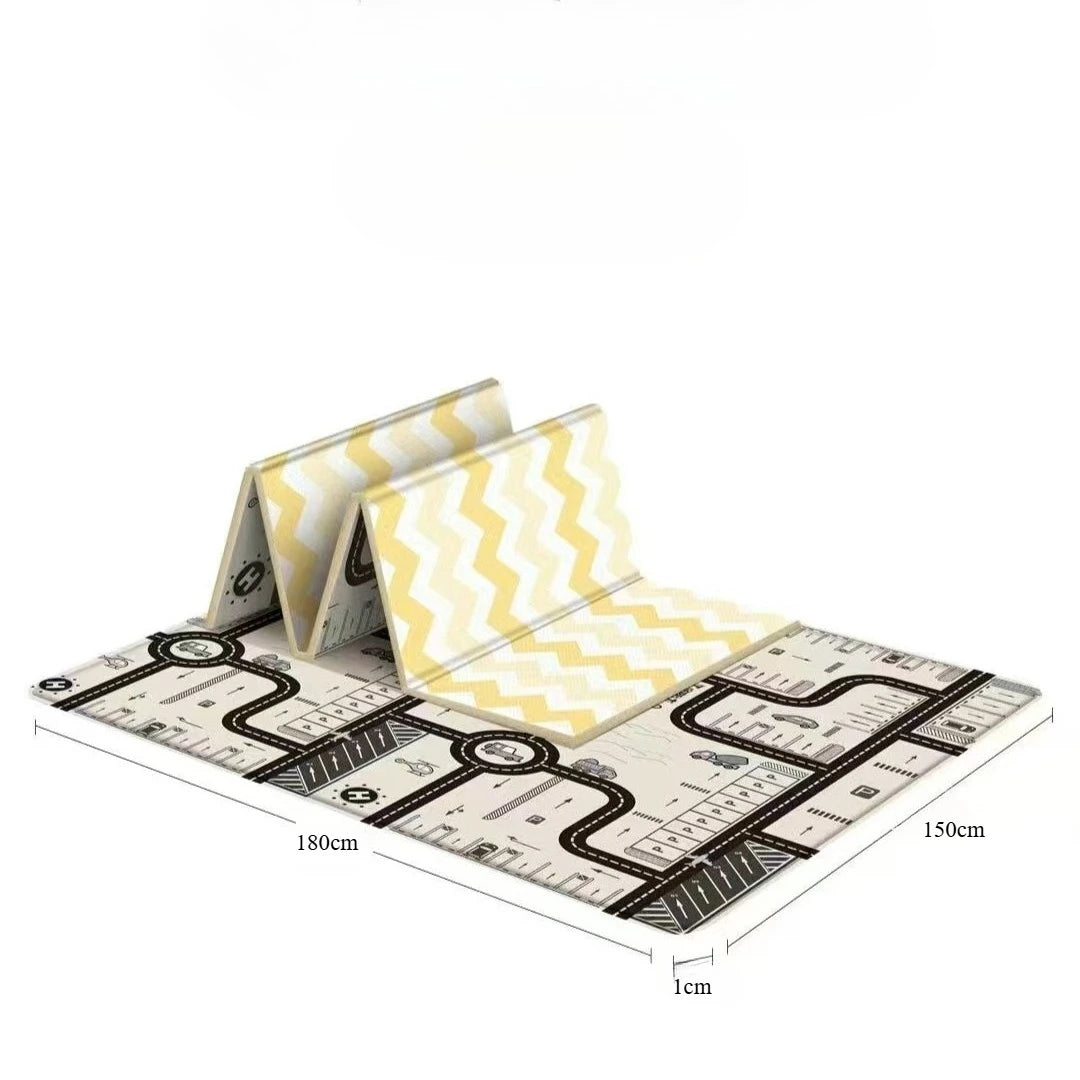 Foldable Baby Play Mat Children's Double-sided Pattern Protection Non-slip Activity Carpet Children's Educational Activity Mat