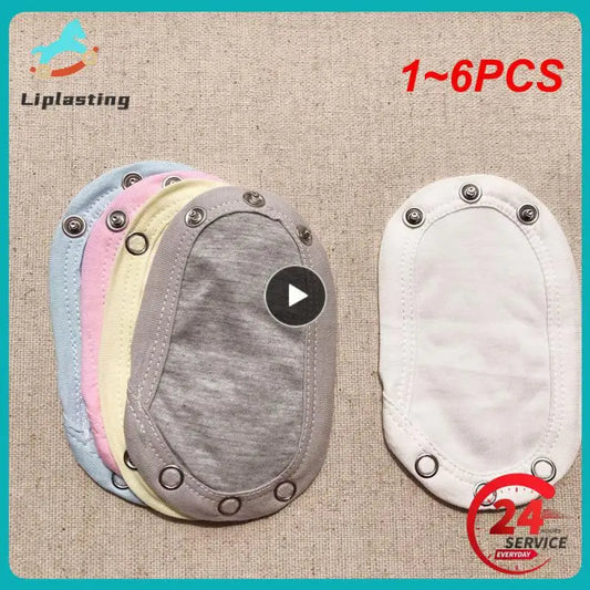 1~6PCS Lovely Cotton Baby Boy Kids Jumpsuit Diaper Lengthen Extender Extension Solid Soft Jumpsuit Bodysuit Extender