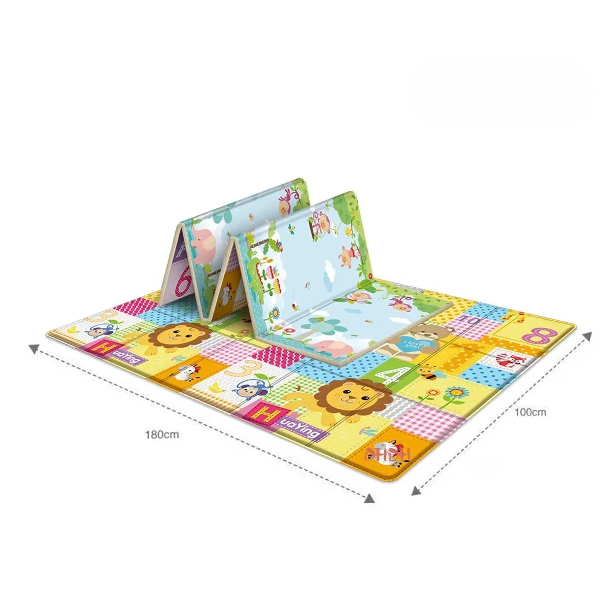 Foldable Baby Play Mat Children's Double-sided Pattern Protection Non-slip Activity Carpet Children's Educational Activity Mat