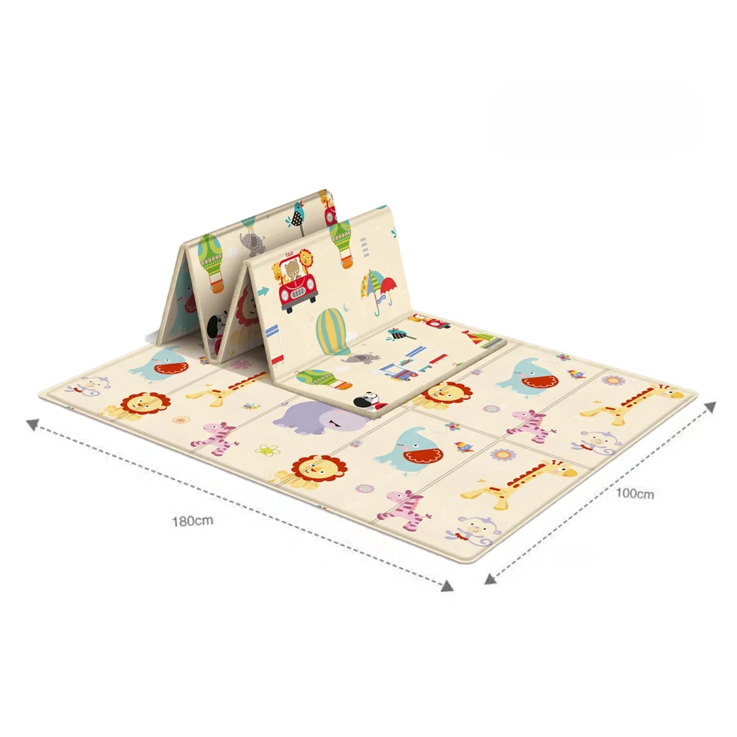 Foldable Baby Play Mat Children's Double-sided Pattern Protection Non-slip Activity Carpet Children's Educational Activity Mat