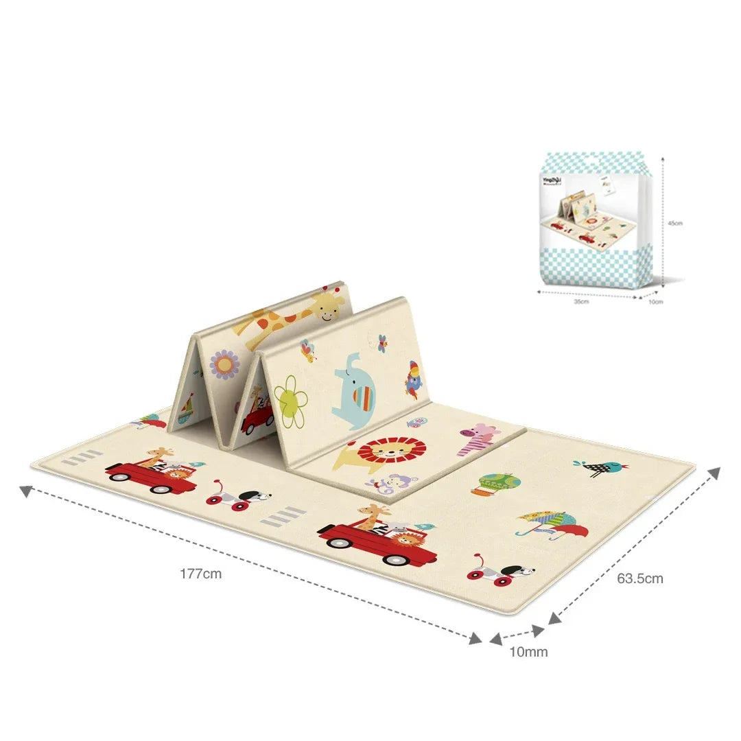 Foldable Baby Play Mat Children's Double-sided Pattern Protection Non-slip Activity Carpet Children's Educational Activity Mat