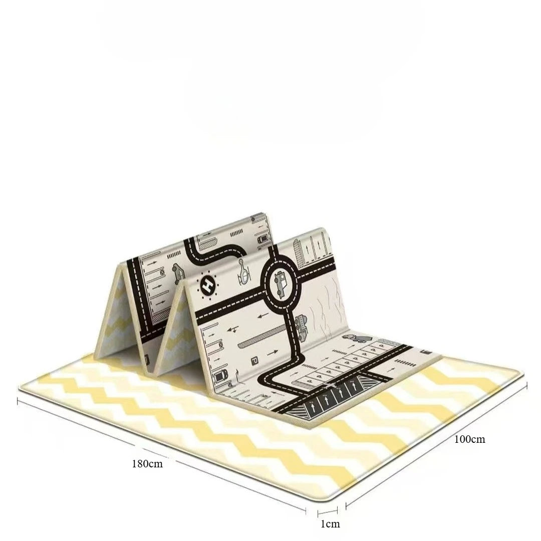 Foldable Baby Play Mat Children's Double-sided Pattern Protection Non-slip Activity Carpet Children's Educational Activity Mat