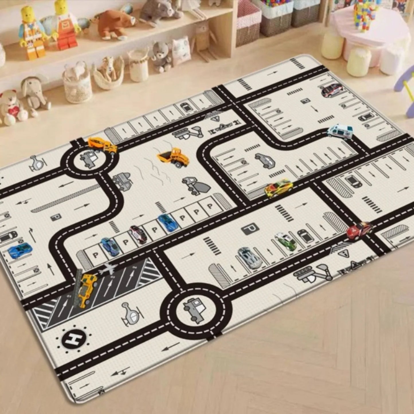 Foldable Baby Play Mat Children's Double-sided Pattern Protection Non-slip Activity Carpet Children's Educational Activity Mat