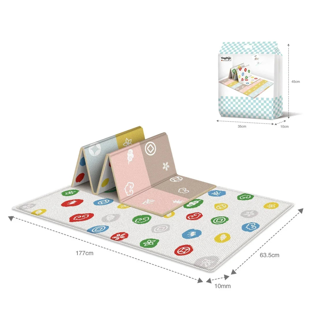 Foldable Baby Play Mat Children's Double-sided Pattern Protection Non-slip Activity Carpet Children's Educational Activity Mat